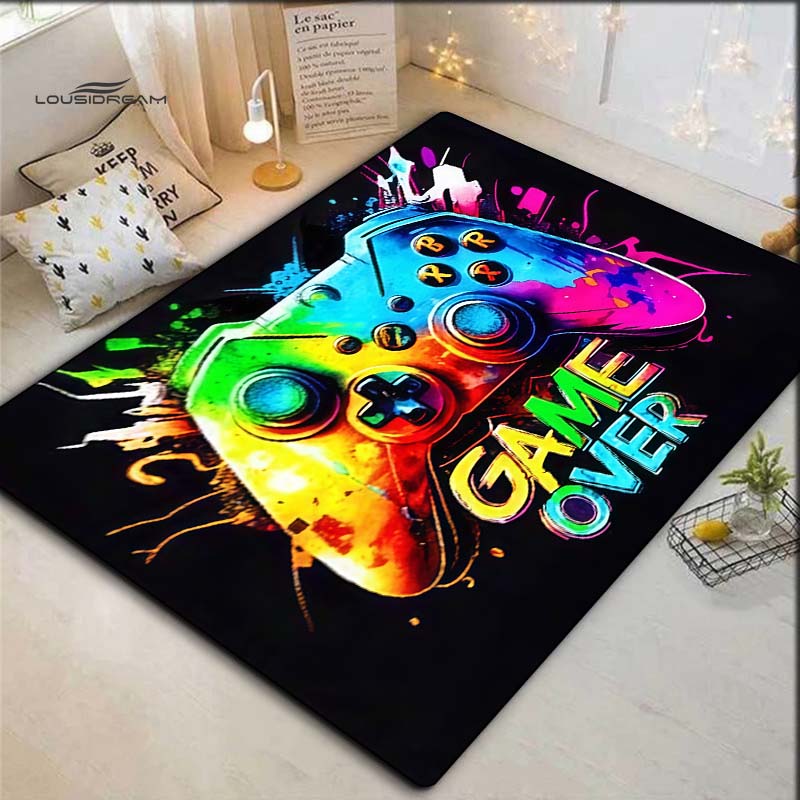 

Neon Lightning Shark Area Rug, Cool Ocean Animal Mat 40x60cm( 15x23in )