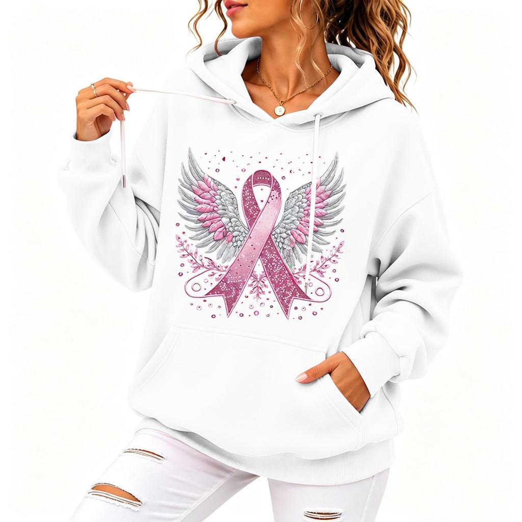 Women's Fashion Hoodie Loose Fit Printed Casual Sweatshirt Top