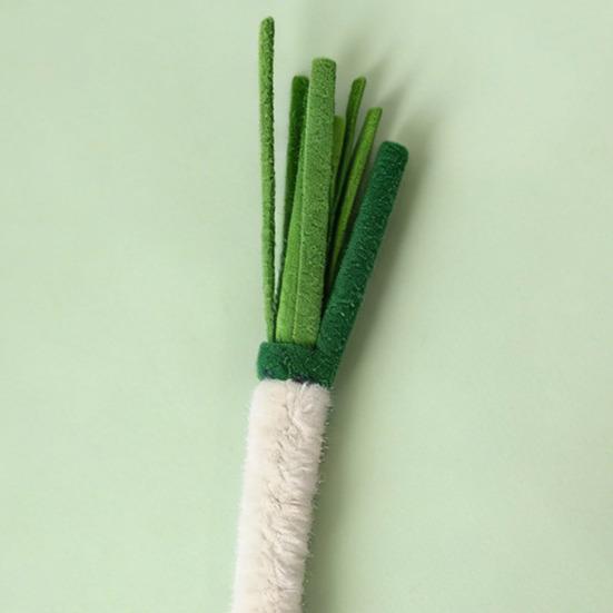 Simulated Vegetable Cat Teething Toy with Bell Carrot Scallion Celery Silvervine Chew Stick Dental Health Teeth Cleaning Interactive Boredom Toy