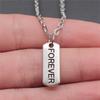 Strip Letter Initial Tags Pendant Antique Bronze Metal Men Collar Necklace New Arrival Gift