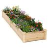 Hævet Træplantekasse med 2 Plantekasser Opdelere 90x25x10 til Blomster Grøntsager Frugt Krydderier Havearbejde Plantning Udendørs