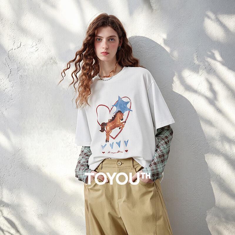 Chuyu Women's Bohemian Patchwork Long-Sleeve T-shirt