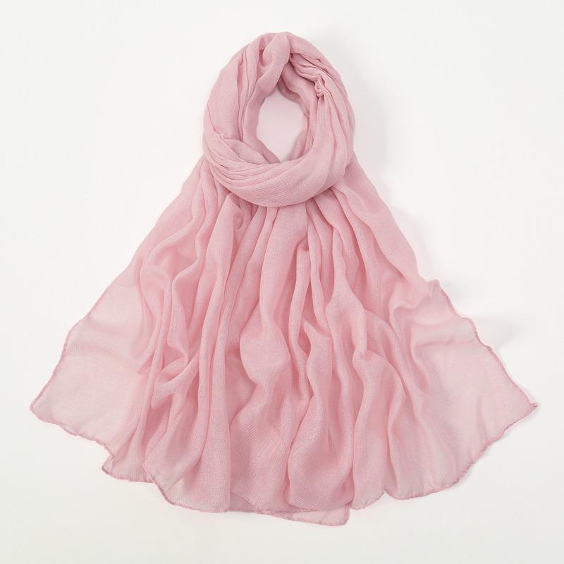 New silver silk breathable sunscreen versatile long scarf women's yarn scarf Middle Eastern women's ethnic headscarf scarf