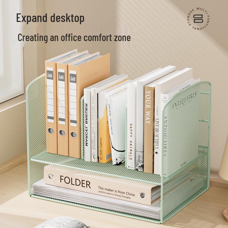 Multi-Layer Desktop Book Stand & Document Organizer