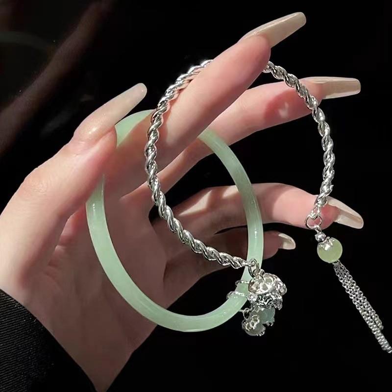Ping Stylish Amber An Knot Bracelet For Women Spring 2024 New Chinese Wind Ethnic