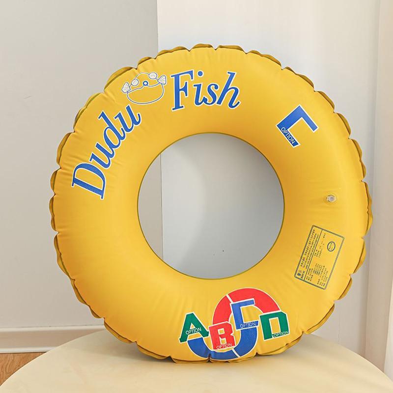 

Adult Childrens And Letter Thickened Inflatable Doublelayer Ring Swimming