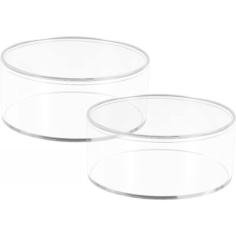 4/8 Stück Runde Acrylgläser mit Deckeln 13,6 cm Ausstellungs-Schmuck-Organizer-Behälter für Hochzeitsgeschenke, Party-Leckereien, Perlen & Bastelbedarf