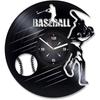 Baseball Vinyl Record Wall Clock Home Decor Living Room Bedroom Wall Hanging Baseball Player Playing Baseball Art Watch Gift