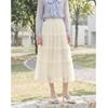 Elegant Flowy A-Line High-Waist Long Skirt