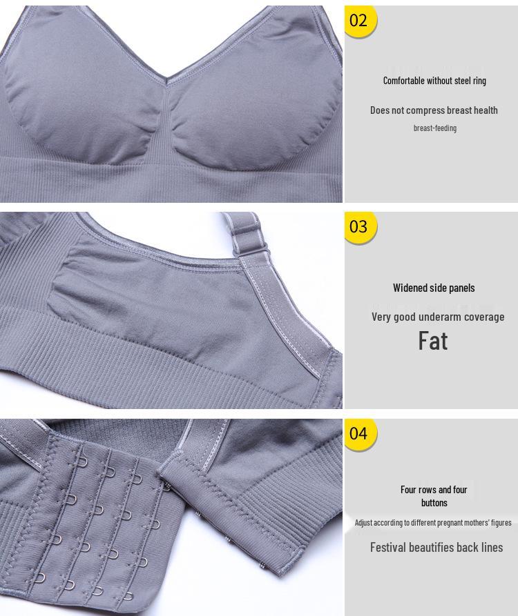 Pregnant Women's Wireless Nursing Bra - Anti-Sagging Breastfeeding Bra for Maternity.