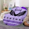 Custom Name Portsmouth FC Crest blanket for Couch & Bed, Plush Cozy Fuzzy Blanket Super Soft & Warm Blankets for Fall and Winter. 0908261