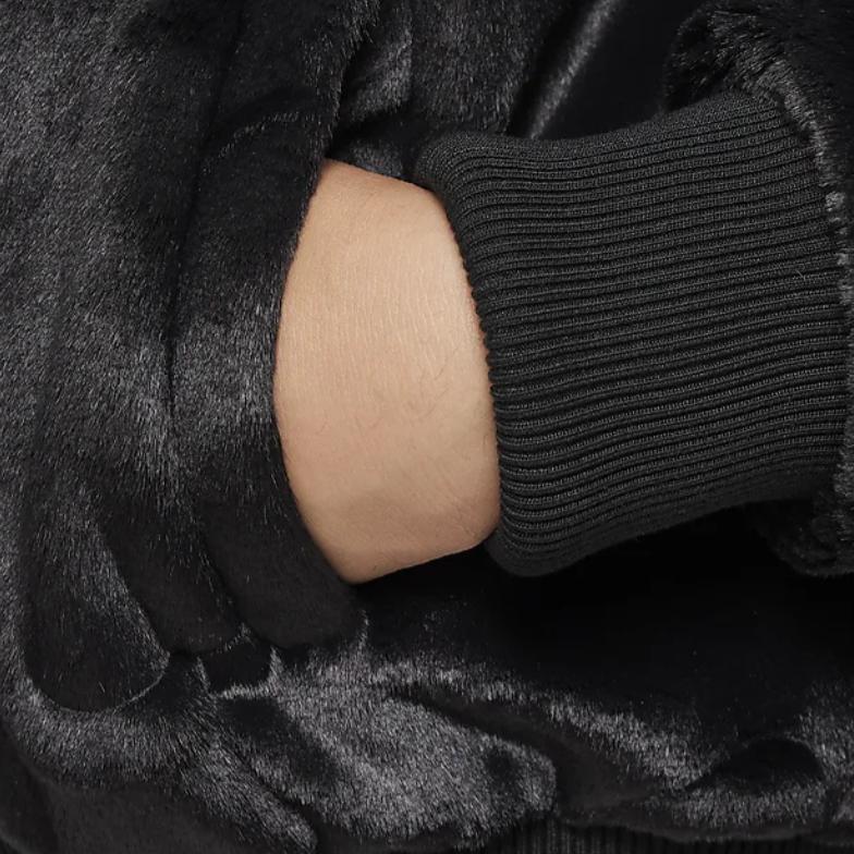 Nike Sportswear Solid Color Stand Collar Zip Long Sleeve Jacket Kids Jackets Black FJ6154-010