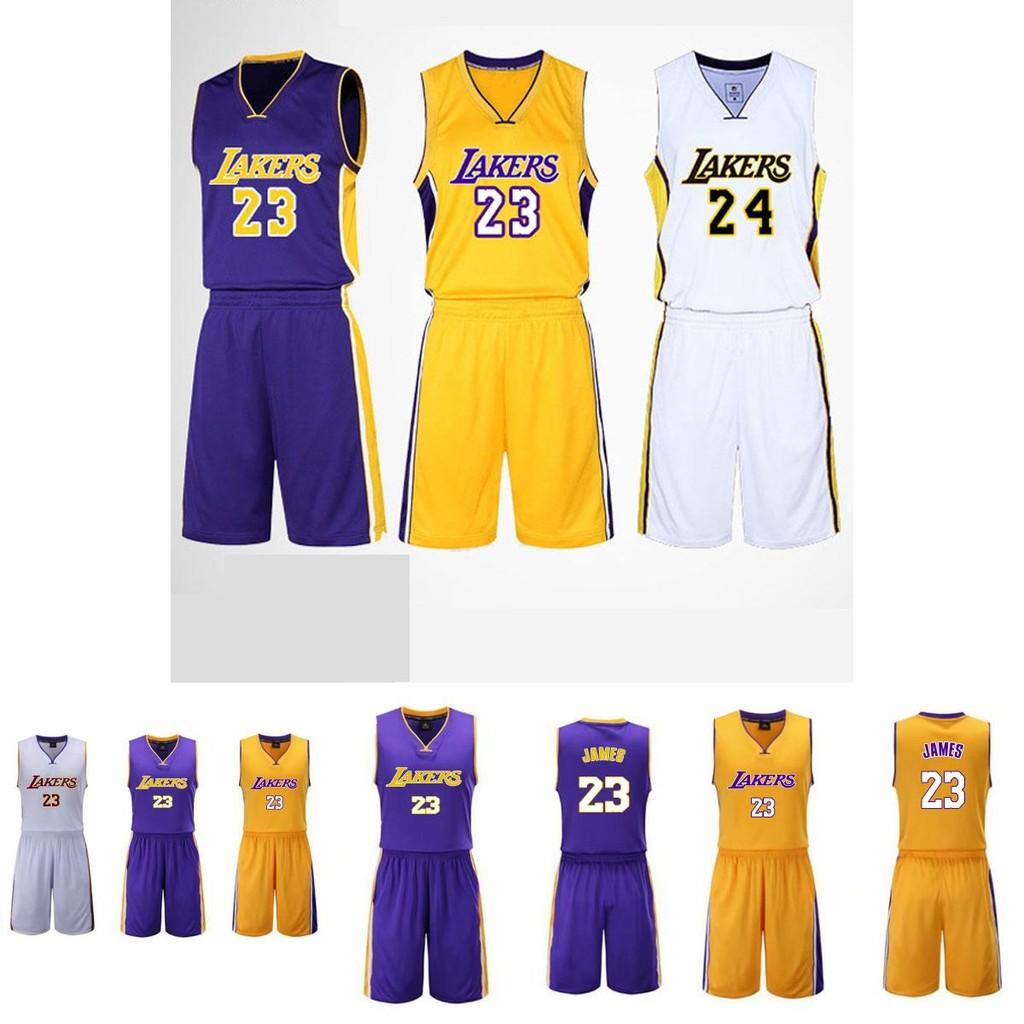 Los Angeles Lakers Lebron James Basketball Jersey Set With Polyester Fabric For Men And Sports Enthusiasts