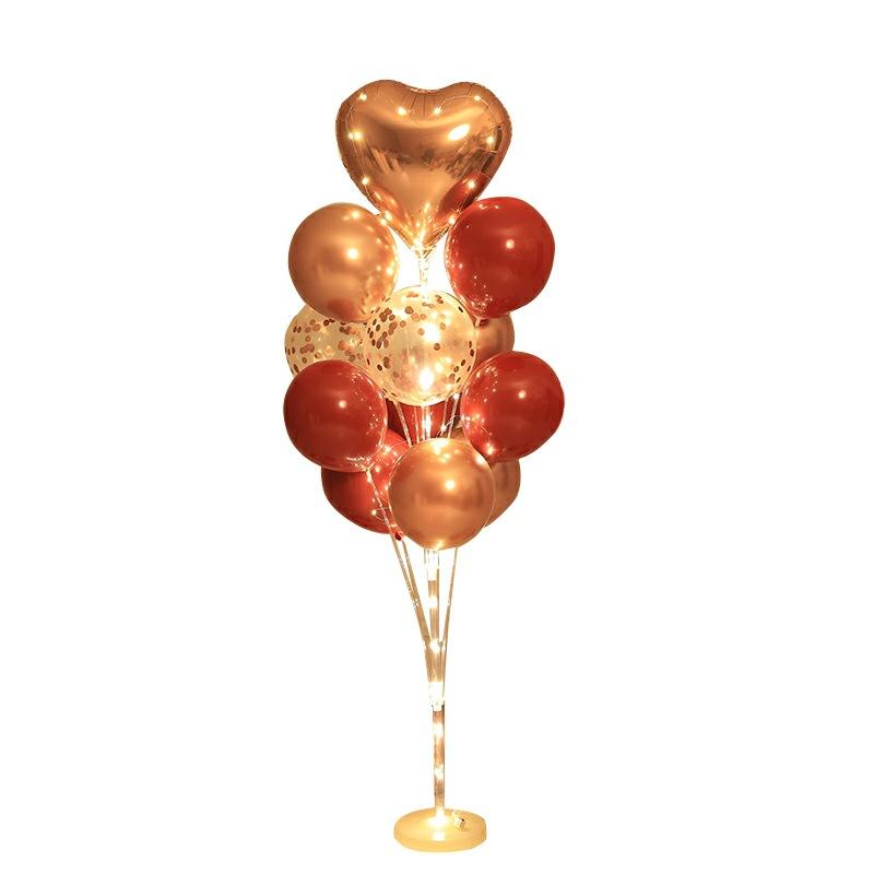 LED-Tüll-Ballon mit Säulenständer, leuchtender transparenter Bobo-Ballon-Ständer, LED-Lichterketten, Hochzeit, Geburtstag, Party-Dekorationen