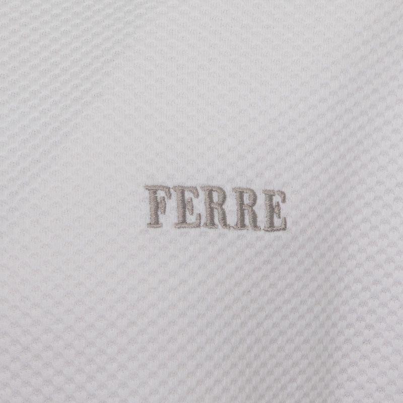 Men's Textured Cotton T-shirt with Embroidered Logo GIANFRANCO FERRE