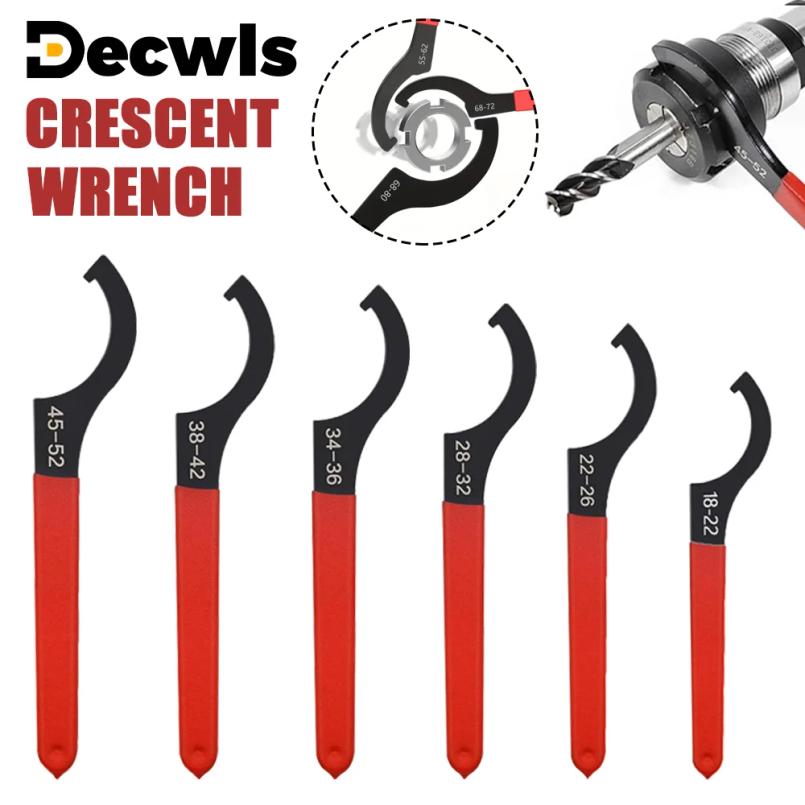 6PCS Coilover Shock Absorber Wrenches Hook-Type Crescent Wrenches & Wrench Tools For Suspension And Shock Absorber Adjustments