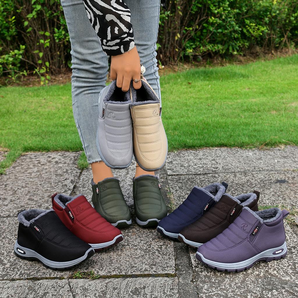 Plus-size 48 Winter Cotton Shoes Are Fleece and Thickened, Couple Snow Boots, and Anti-slip Cotton Boots