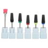 Nail Drill Bits Set Tungsten Steel Gel Polish Removal Dust Brush Nail Polishing Grinding Head