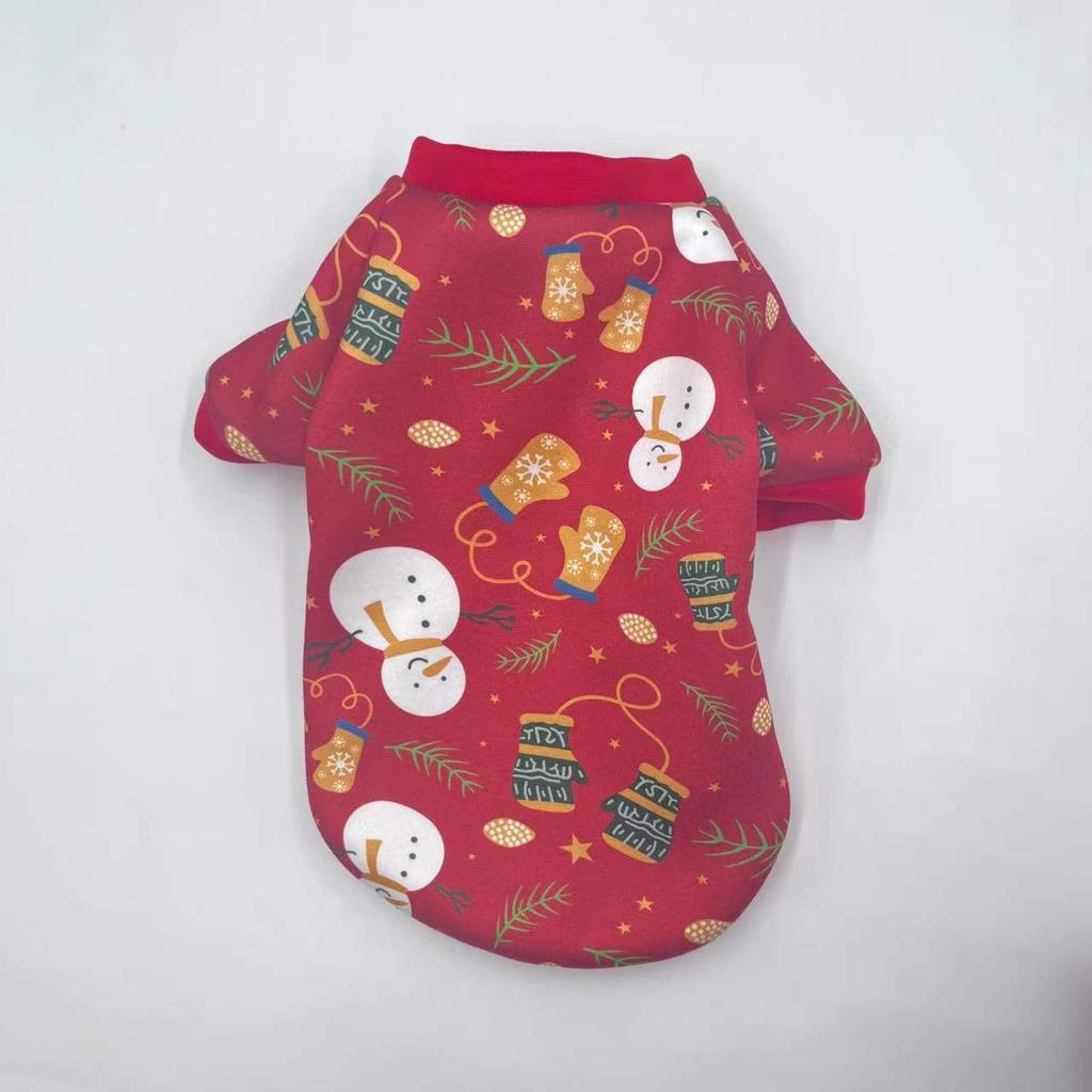 Fashion Warm Soft Cotton Dog Sports Pet Clothing Winter Outdoor Apparel with Cartoon Print Cute and Stylish