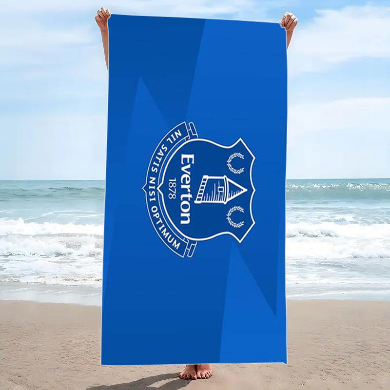 Everton FC Logo Print Beach Towel, Large Soft Quick Dry Towel for Beach Camping Swimming