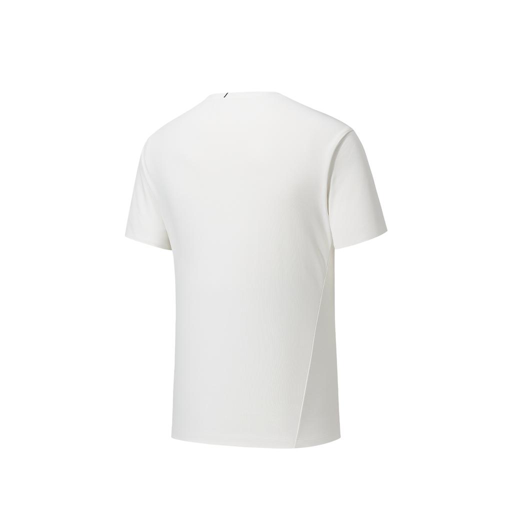 Anta Champion Glory Short Sleeve Knitted Shirt Summer T-Shirt Men tops Ivory 152620104-1