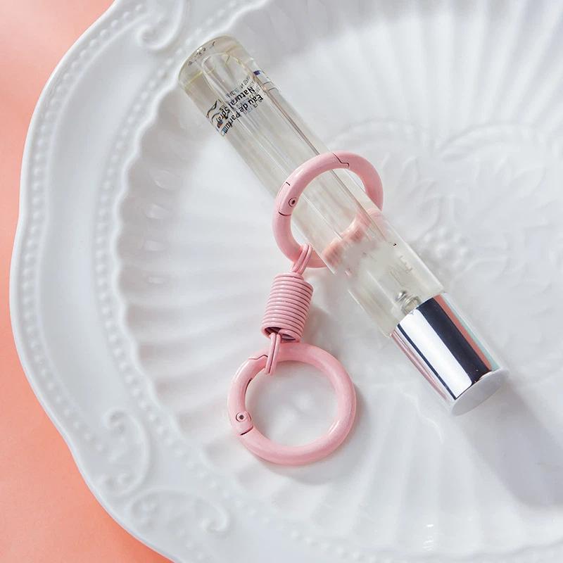 Kawaii Macaroon Keychain Cute Mini Candy Color Key Ring Buckle Portable Pendant for Girls Daily Accessory