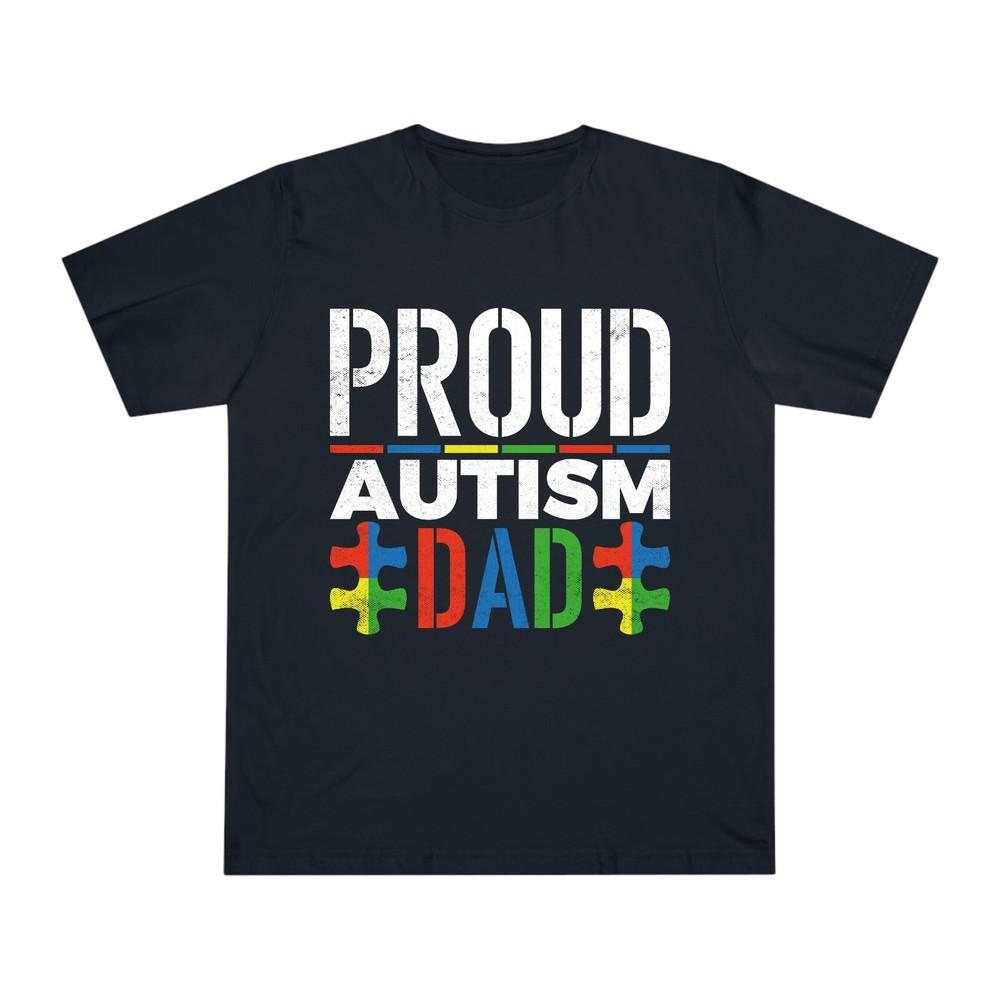Proud Autism Dad Tshirt Autism Awareness Tee Fathers Day Adult Kid Xmas Puzzle S