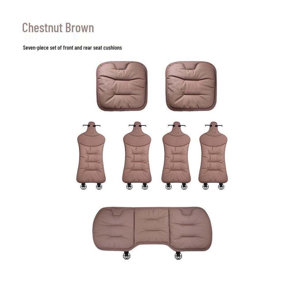 Universal Nappa Leather Car Seat Cushion for Mercedes-Benz/BMW - All Seasons, Single Piece Cover