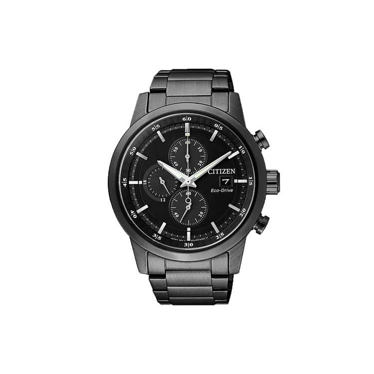 CITIZEN Ecology Drive Collection Light Powered Quartz Movement Stainless Steel Strap Watch CA0615-59E Black