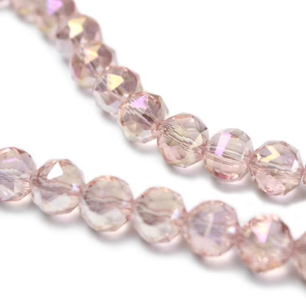 Pink Blue Faceted Glass Beads 6/8/10mm Sizes Jewelry Making Beads  for Jewelry Making