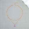 Crystal Devil's Eye Necklace New Gold-plated Double-layer Fashion Personality Alloy Pendant Sweater Chain Women