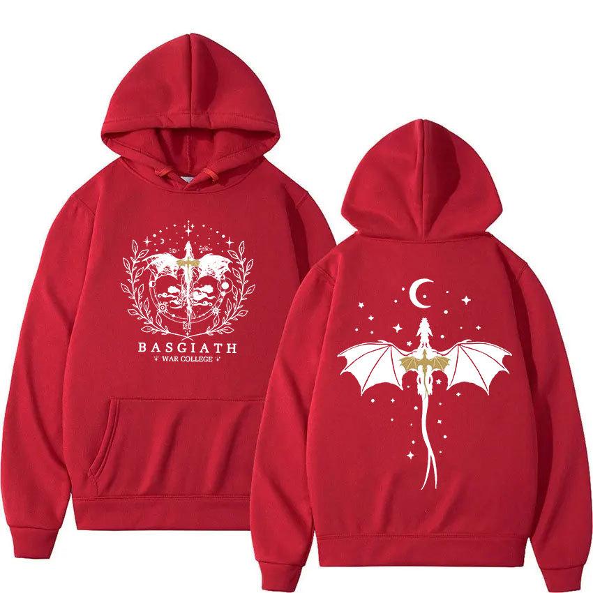 Basgiath War College Fourth Wing Hoodie Men's Fashion Pullov
