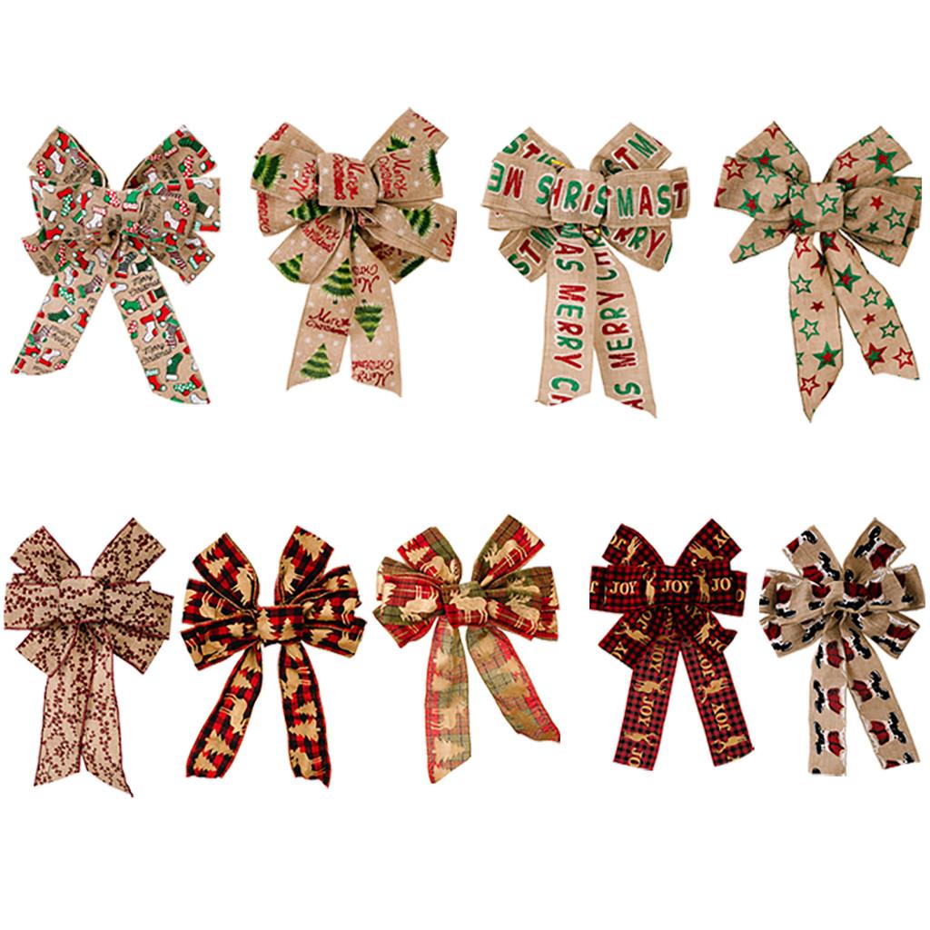 Decorative Christmas Whimsical Bows In Bright Fabrics For Joyful Decor Seasonal