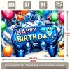 Level Up Video Game Birthday Party Banner, Polyester Backdrop for Home Room Wall Decor