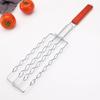 1Pcs Metal Sausage Grill Cage Heat Resistant Handle BBQ Grill Rack  Fish Grilling Clip Tool