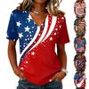 Shirts For Women Trendy V Neck T Shirts Casual Printed Blouse Tops For Women