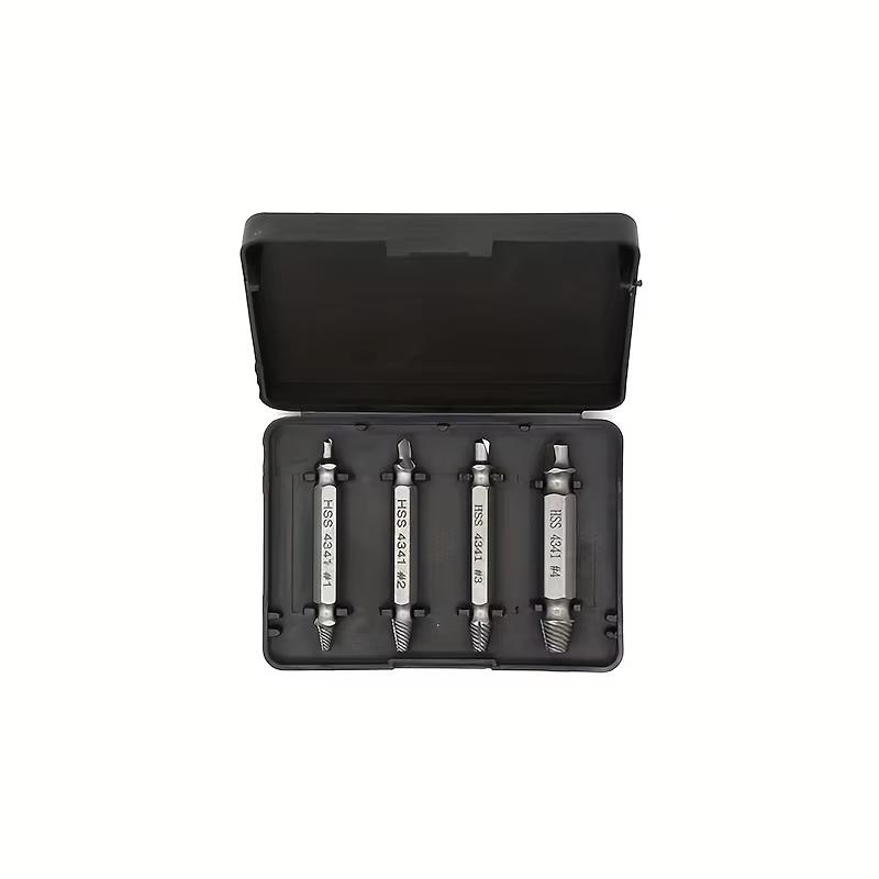 1pc Screw Extractor Set Damaged Screw Extractor Kit Stripped Screw Extractor Set Double-Head DIY Hand Tools Gadgets Gifts For M серебряный