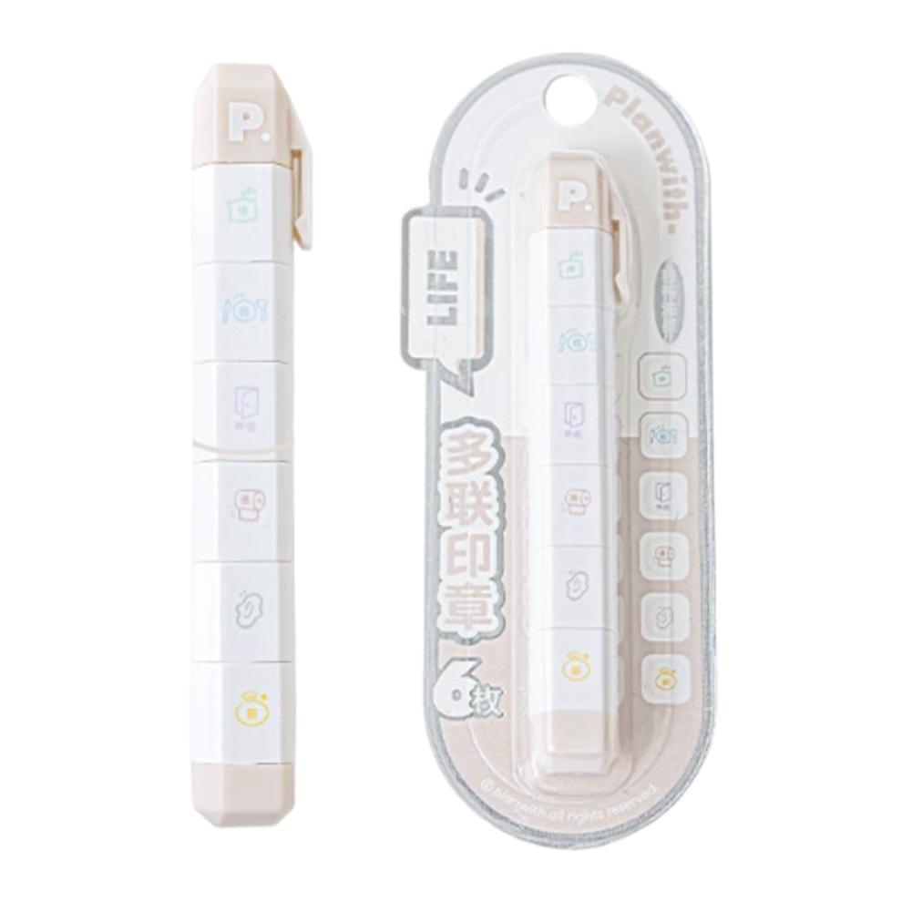 Detachable Multi Part Stamp Pen Style Creative Design For Journaling DIY Craft Personalized Letter Pattern Stamp Clear Imprint