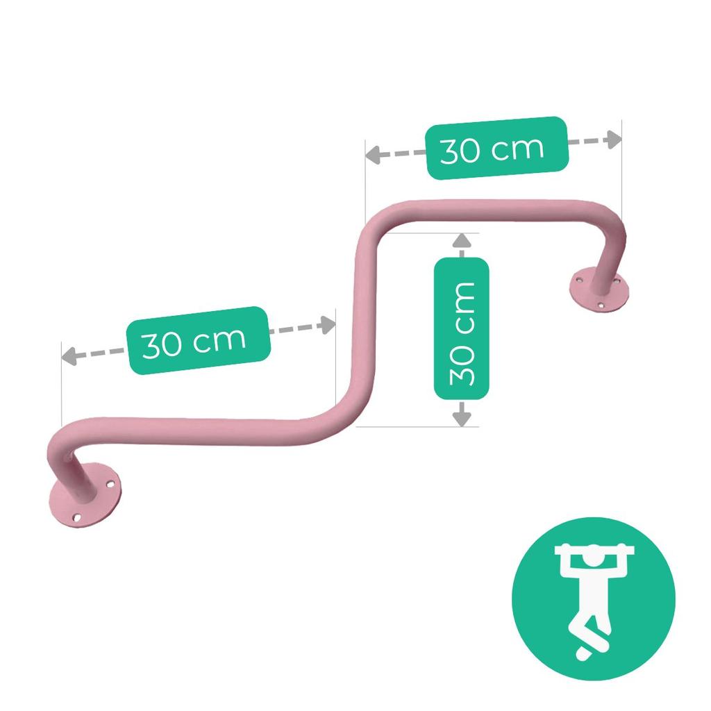 Curved Ceiling Pull-Up Bar Pink