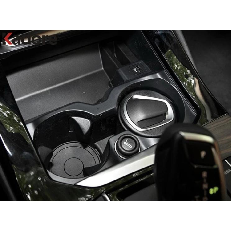 For BMW X3 2018 Matte Car Front Water Cup Drink Holder Frame Cover Trim Interior Moulding Accessories