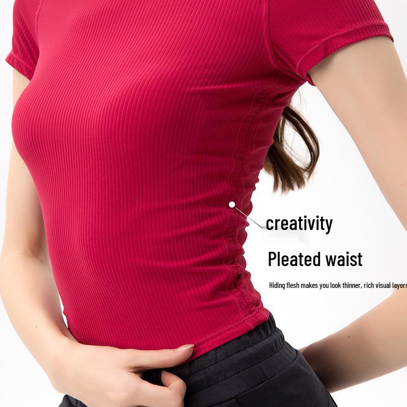 Alo Sco Women's Quick-Dry Short Sleeve Yoga Top - Slim Fit Fitness & Running Shirt