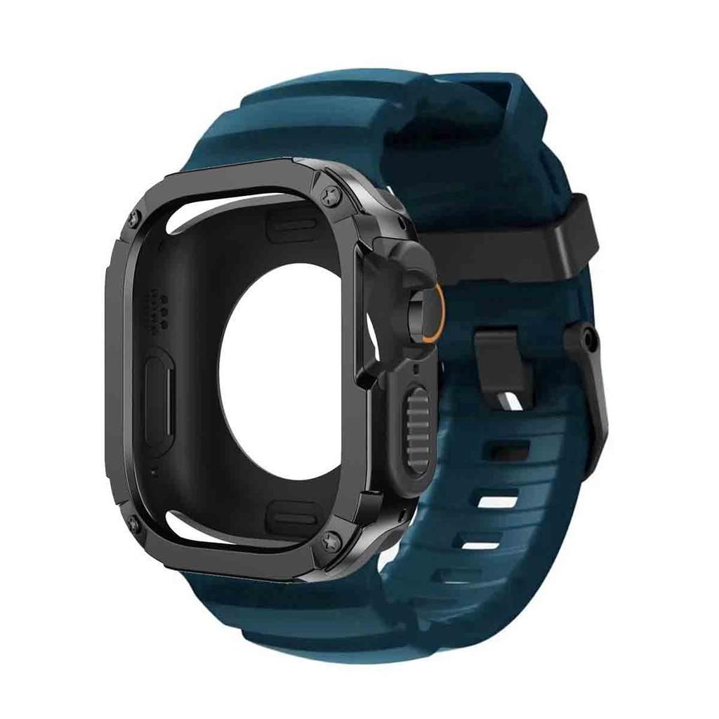 Silicone Strap+TPU PC Case For Apple Watch Ultra 3 2 1 49mm for iWatch Series 11 10 46mm band for Iwatch 9 8 7 6 5 4 45mm 44mm