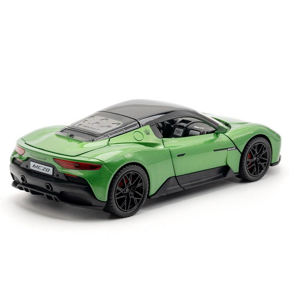 Premium Die-cast Metal 1:22 Maserati MC20 Supercar Alloy Pull-Back Model Car, Grey, 1pc