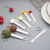 YFWOOD Stainless Steel Measuring Spoon Set (7 pieces) - 15ml each, with thin spatula. Includes tablespoons, teaspoons, and measuring marks.