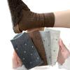 Soft Little Floral Socks for Autumn and Winter, Mid-length Children's Socks That Are Versatile and Elegant, Pile-up Socks, and Long Socks.