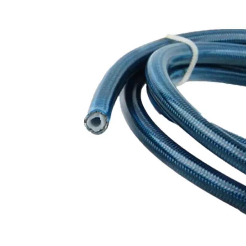 1M AN3 Motorcycle Braided Stainless Steel Nylon Brake Line Hose Fluid Hydraulic Hose Ptfe Brake Line Gas Oil Fuel Tube Pipe