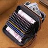 PU Leather Women's Coin Purse Multi-Slot Card Holder Portable Buckle Wallet and Lipstick Pocket