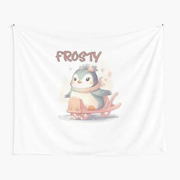 Cartoon Pinguin Wandteppich Lustiger Tier-Wandteppich Wandbehang Kinder Niedlicher Tier-Wandteppich Kunstdekor für Schlafzimmer Wohnzimmer
