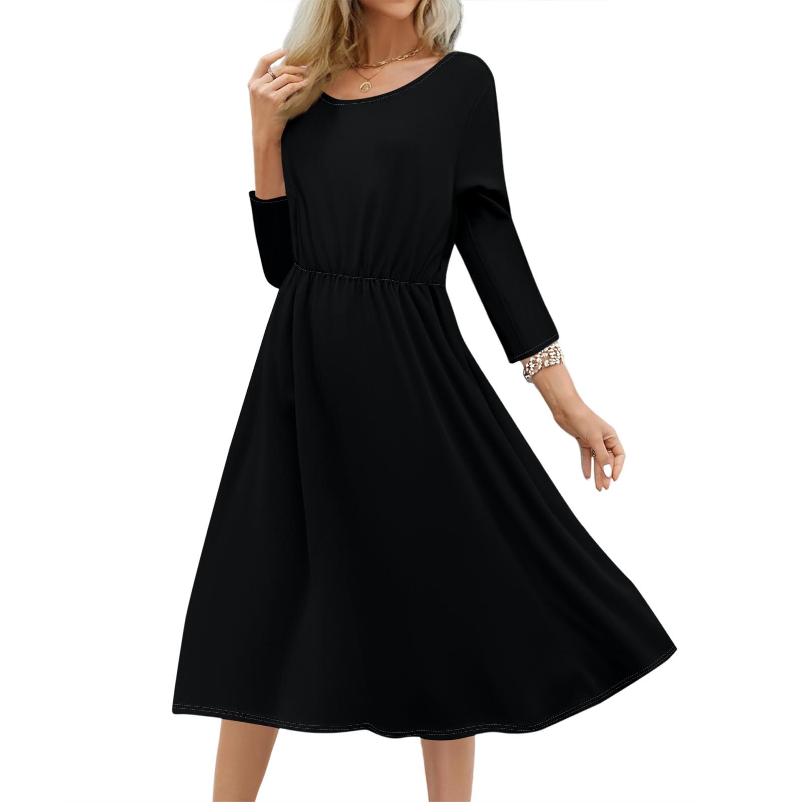 

Женское модное свободное платье M чёрный