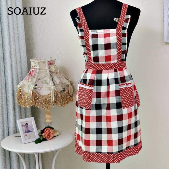 

Женщины Леди Ресторан Домашняя Кухня Для Карманной Кулинарии Хлопковый Фартук Нагрудник